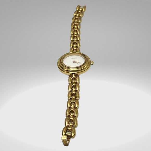 Vintage Authentic Gucci Gold plated six Colors Watch Change Bezel - Picture 5 of 14